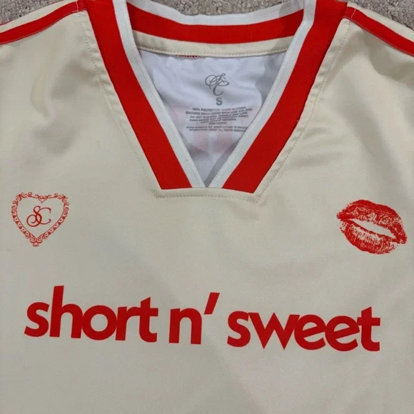 SABRINA CARPENTER Short n' Sweet Soccer Jersey Small - Picture 5 of 13